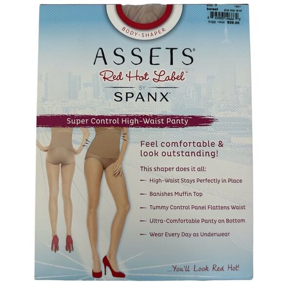 SPANX Assets Red Hot Tummy Control High Waist Shaper Panty Plus Sz G Barest Nude - Picture 1 of 9